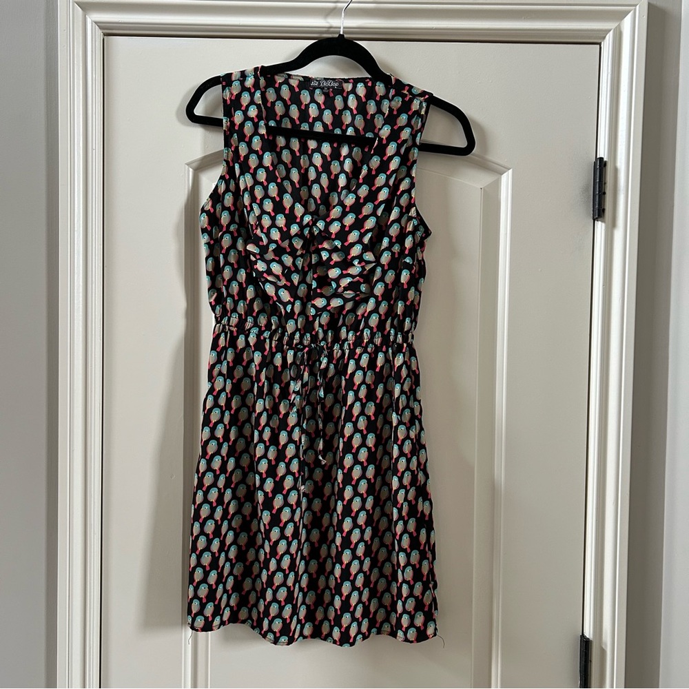 Bebop Bird Pocket Flare Dress Sz. M
